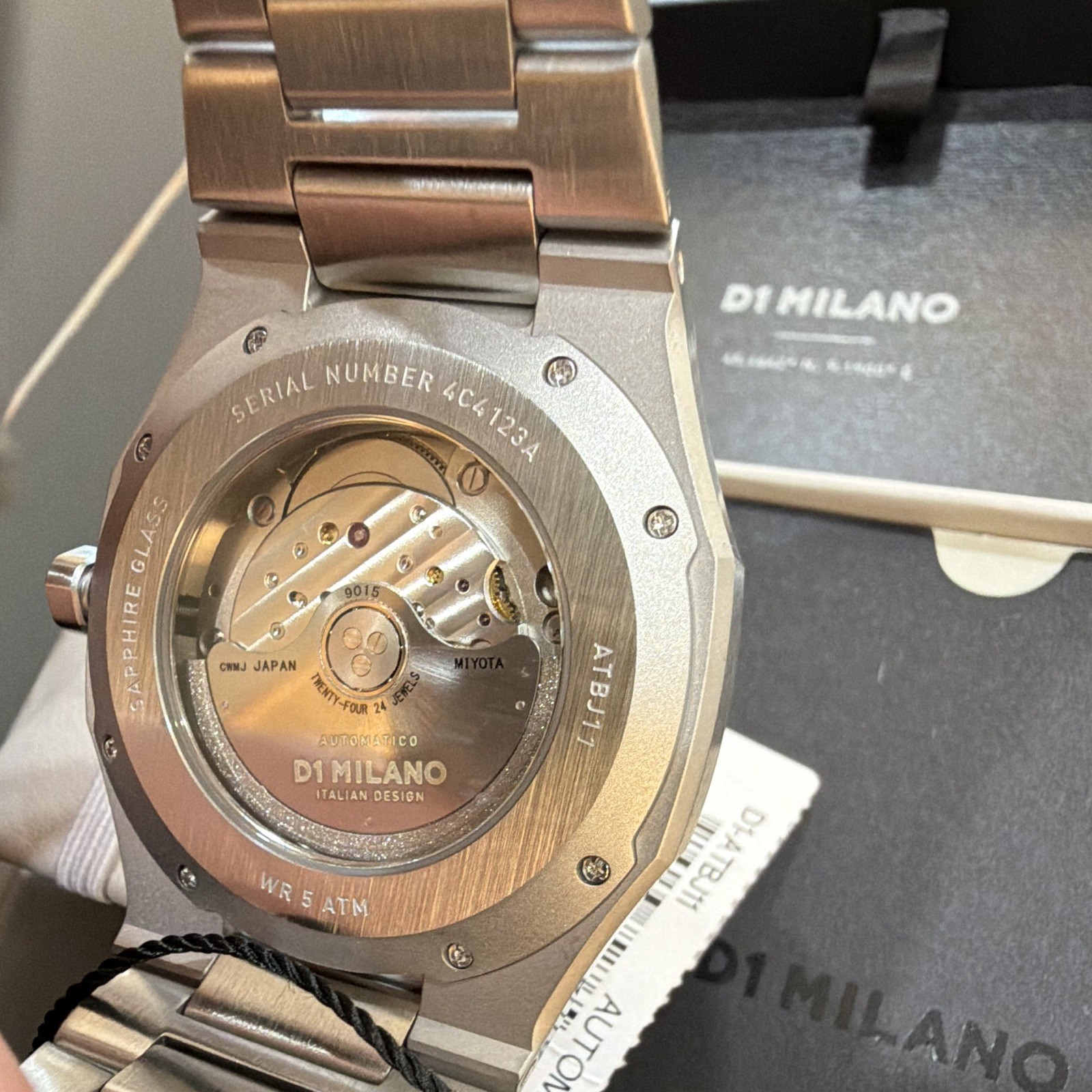 NEW D1 Milano ATBJ11 Automatic Blue Sunray Dial 41.5mm SS w/ Tags Full Set
