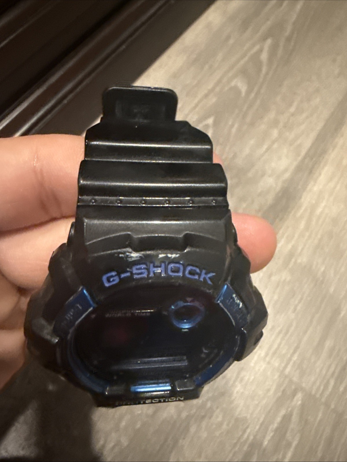 Casio G Shock WR 20 Bar Watch Black And Blue Used Mens Watch