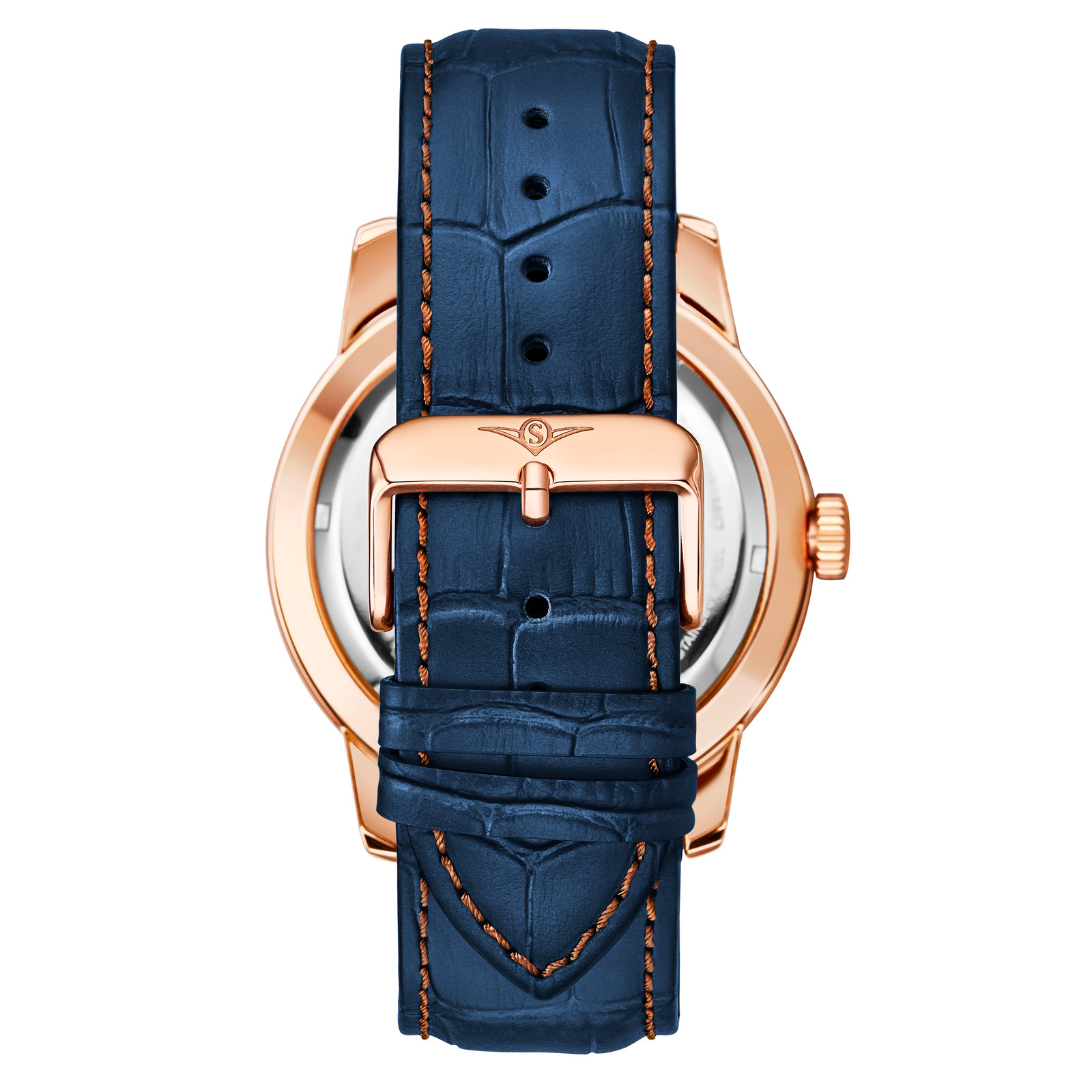 Legacy Blue/Silver/RG Leather | Silver Dial Wristwatch 3973.4