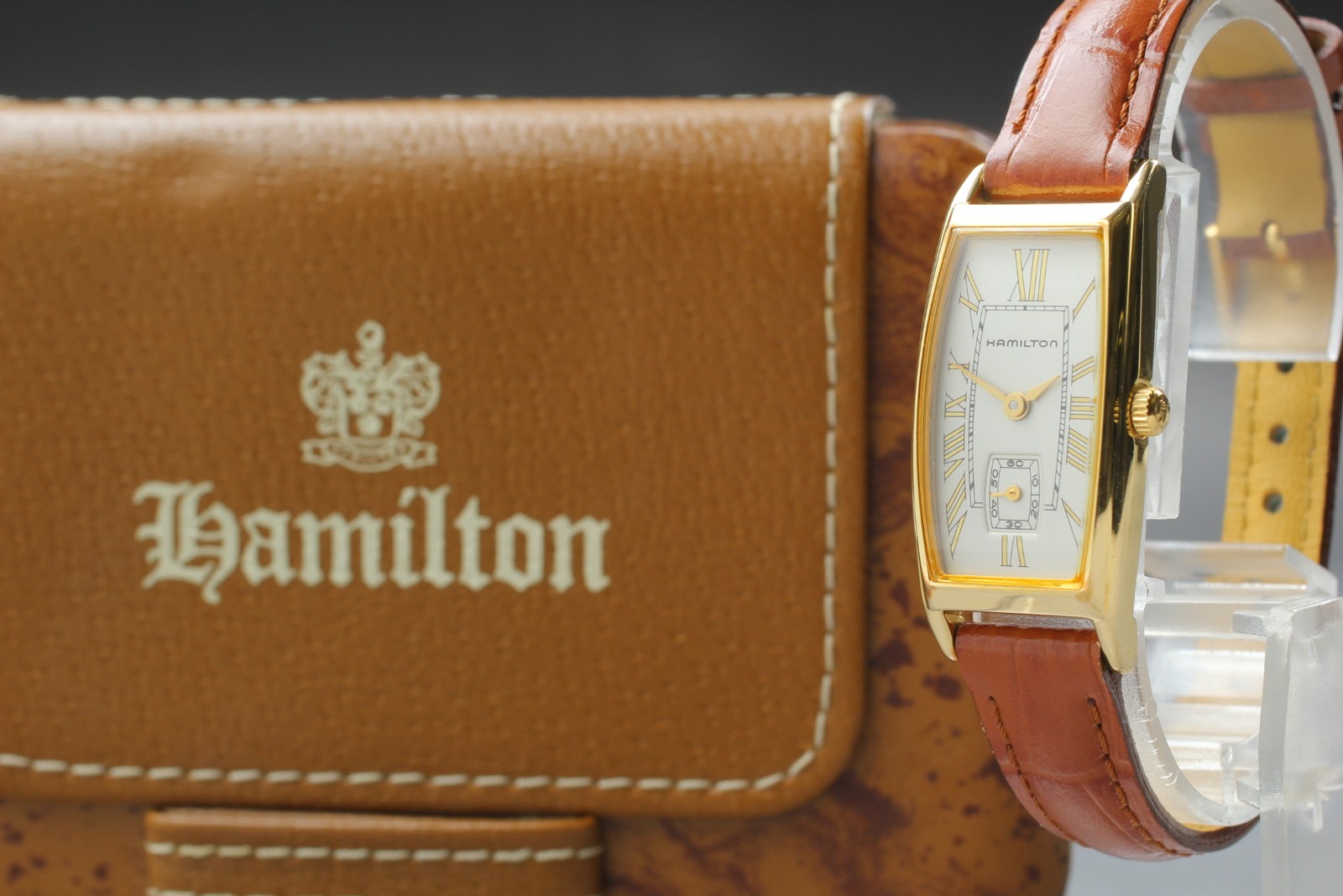 Box [Near MINT] Hamilton 6256 Roman Registered Edition Quartz Womens Watch JAPAN
