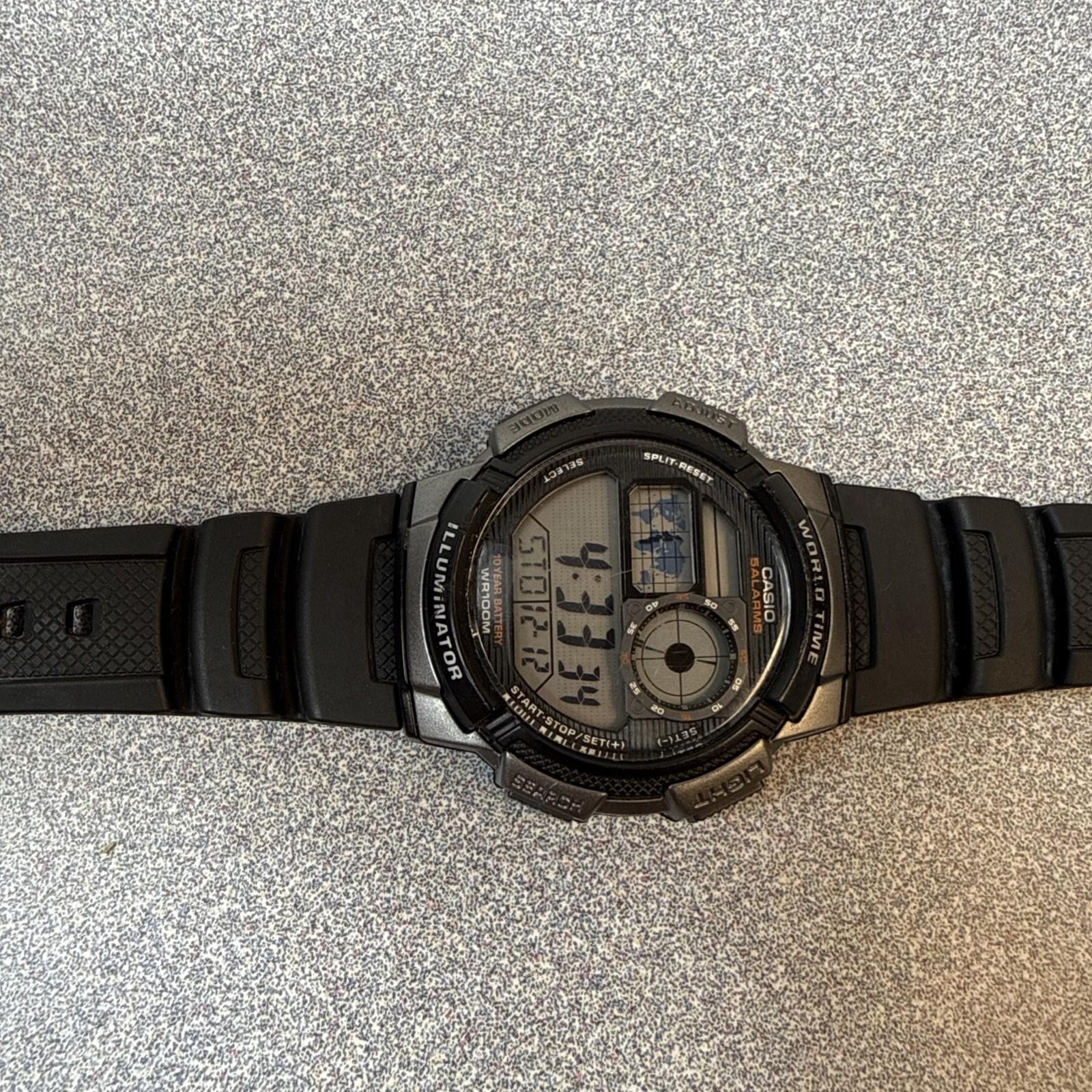 Casio World Time Mens Running Watch 3198 AE-1000W