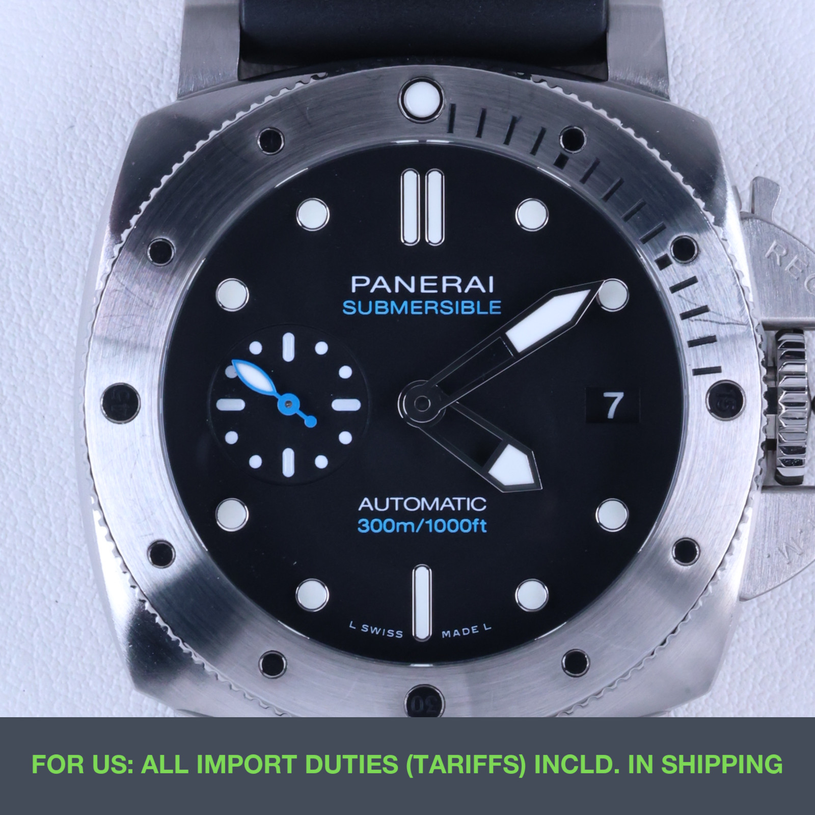 Panerai Submersible PAM02973 42mm Black Dial Full Set Box Papers