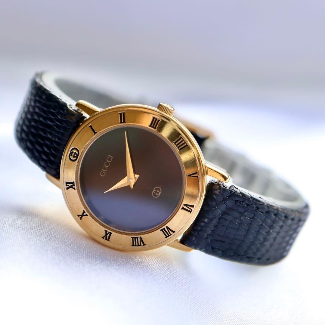 GUCCI Round Gold Roman Ladies Watch 1617 Authentic or Used