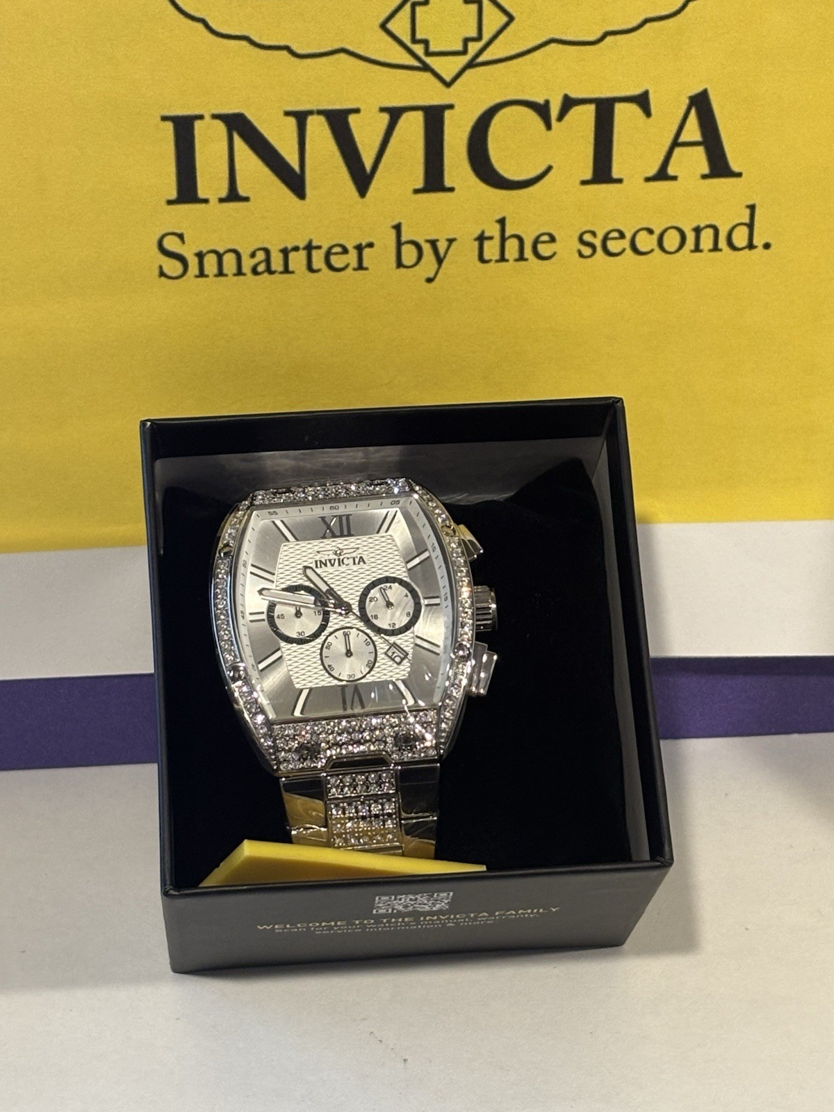 Invicta Celestial Primus Men’s 43mm W/Crystals Silver In Color Watch (50191)