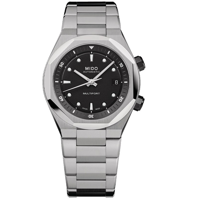 Mido Multifort 8 Two Crowns 40mm Black Dial Steel Men’s Watch M0475071105100