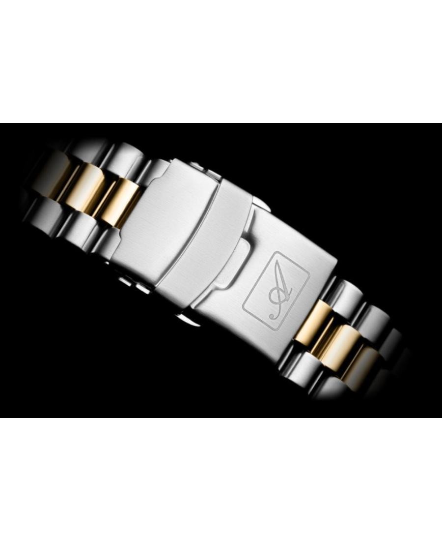 ADRIATICA Men Quartz Casual Watch Classic Dress Gold color Dial Waterproof Swiss