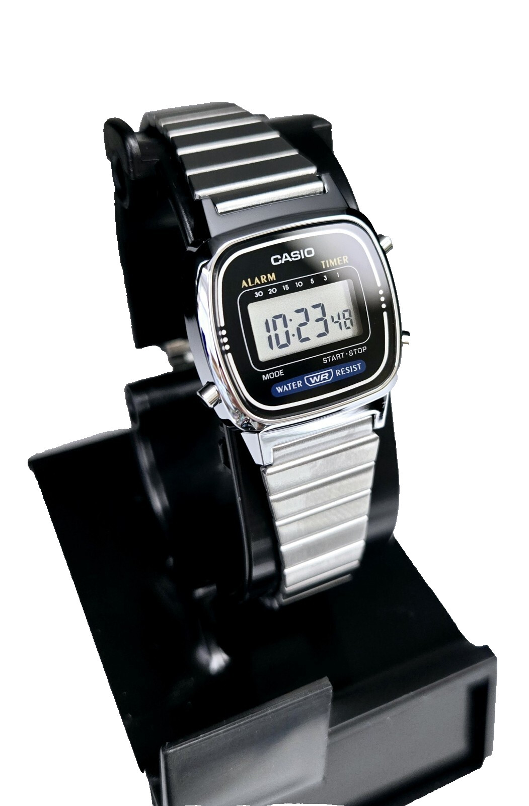 Casio Digital Ladies Watch Classic Silve Tone LA670WA-1 LA670W LA670 SILVER TONE