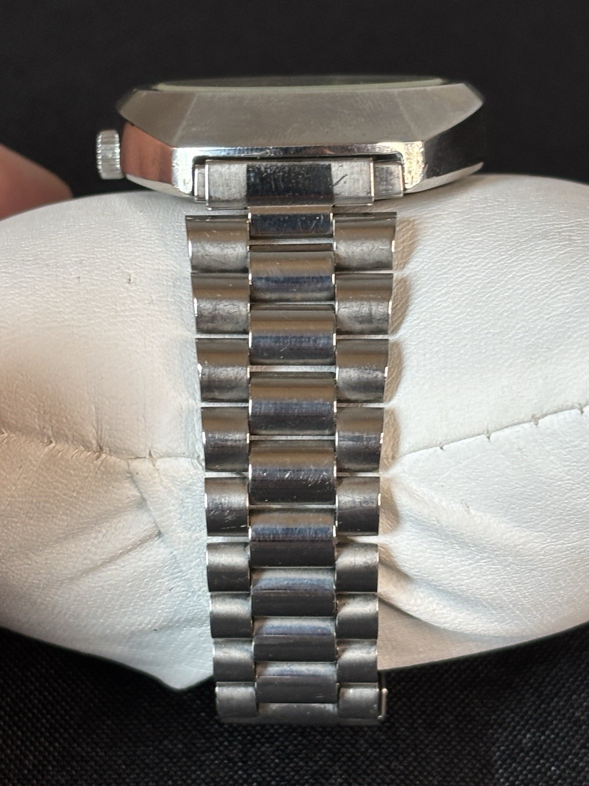 Rare Creation 25 Jewels Automatic Watch Brown Dial Day-Date Swiss 38 MM