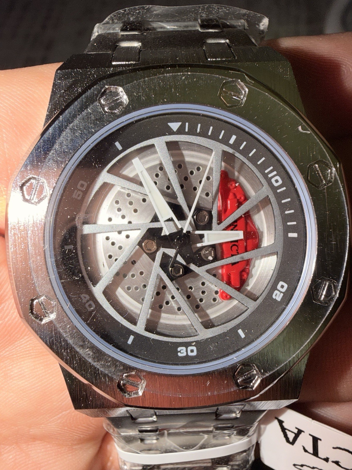 Invicta Speedway Rim Red Brake Caliper Men’s 42mm Quartz Fashion Watch 69485