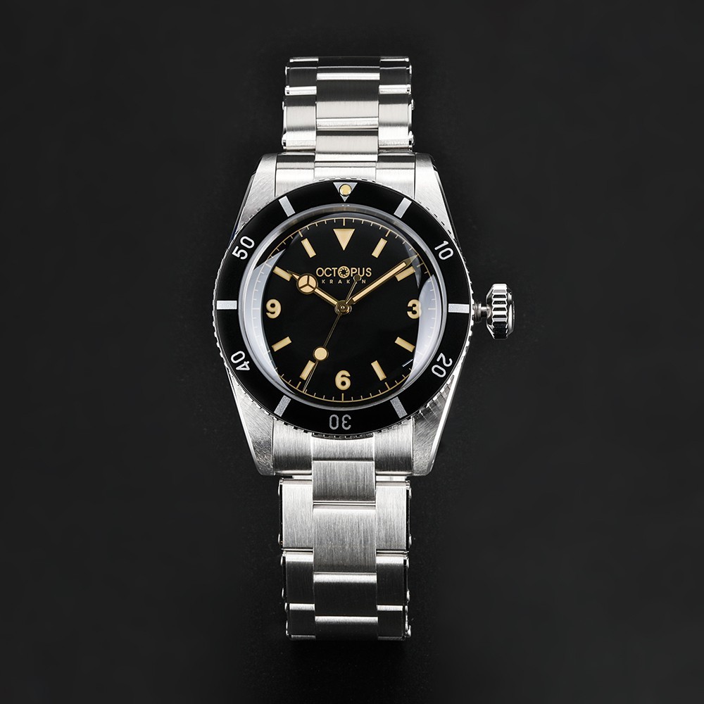 Octopus Men Automatic Watch 37mm Mechanical Wristwatch Aluminium Bezel PT5000
