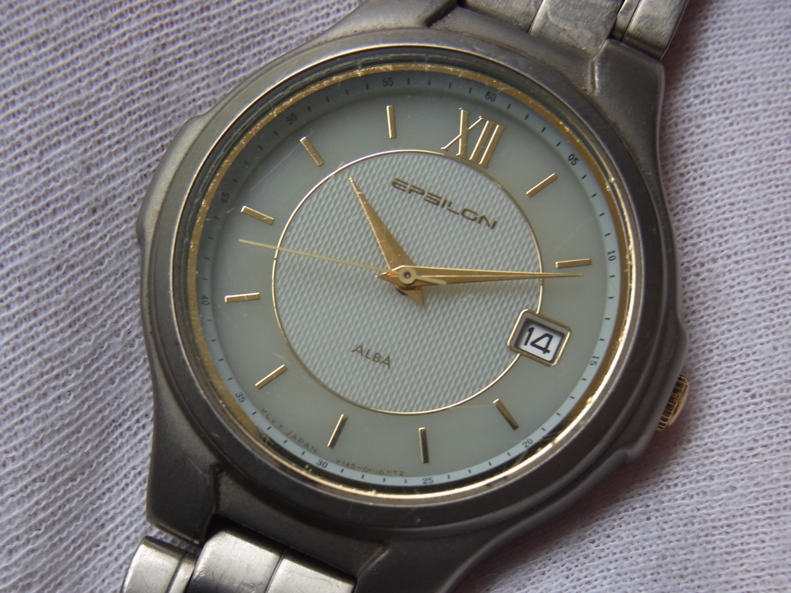 WORKING SEIKO EPSILON ALBA TITANIUM QUARTZ V145-0D70 WORKING!