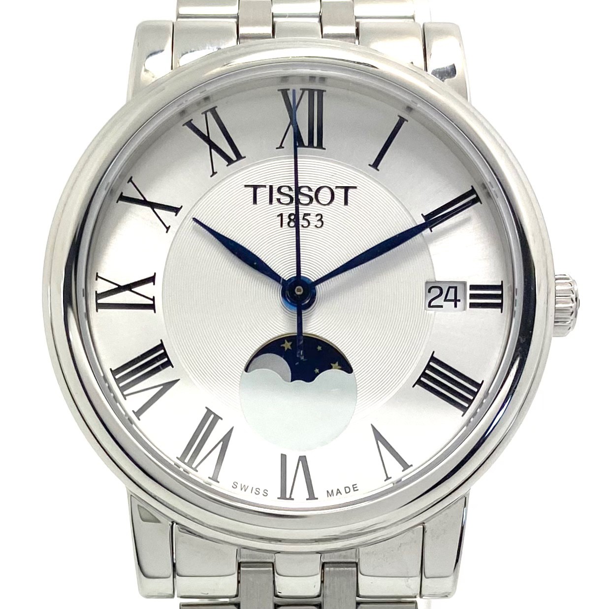 Tissot Carson Premium T122223A Quartz Moon phase Mint condition Battery replaced