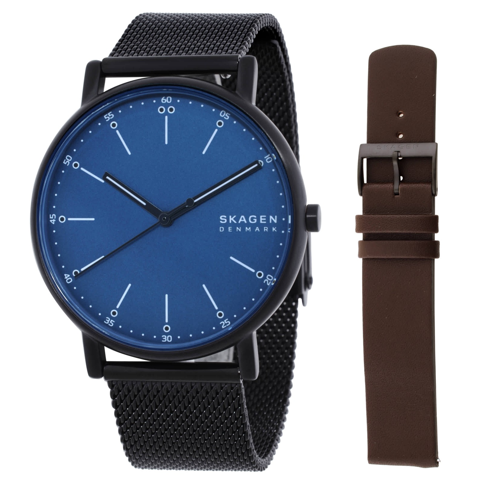 Skagen Signatur Quartz Blue Dial Men’s Watch and Strap Set SKW6933SET