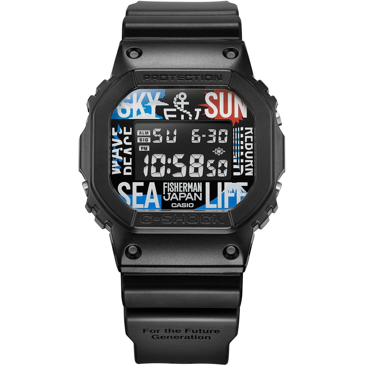 CASIO G-SHOCK DW-5600RF24-1JR Reborn Art Festival x FISHERMAN JAPAN Watch 42.8mm