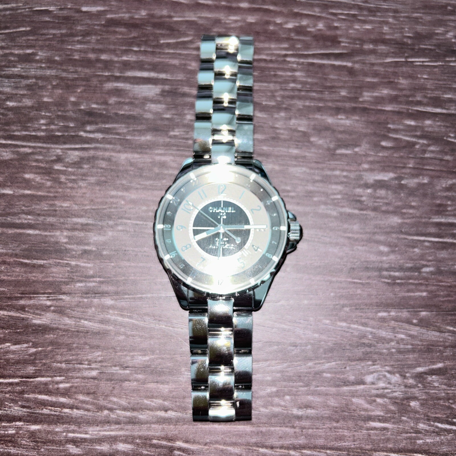 CHANEL J12 Chromatic GMT H3099 Automatic Gray Dial Titanium Ceramic Watch