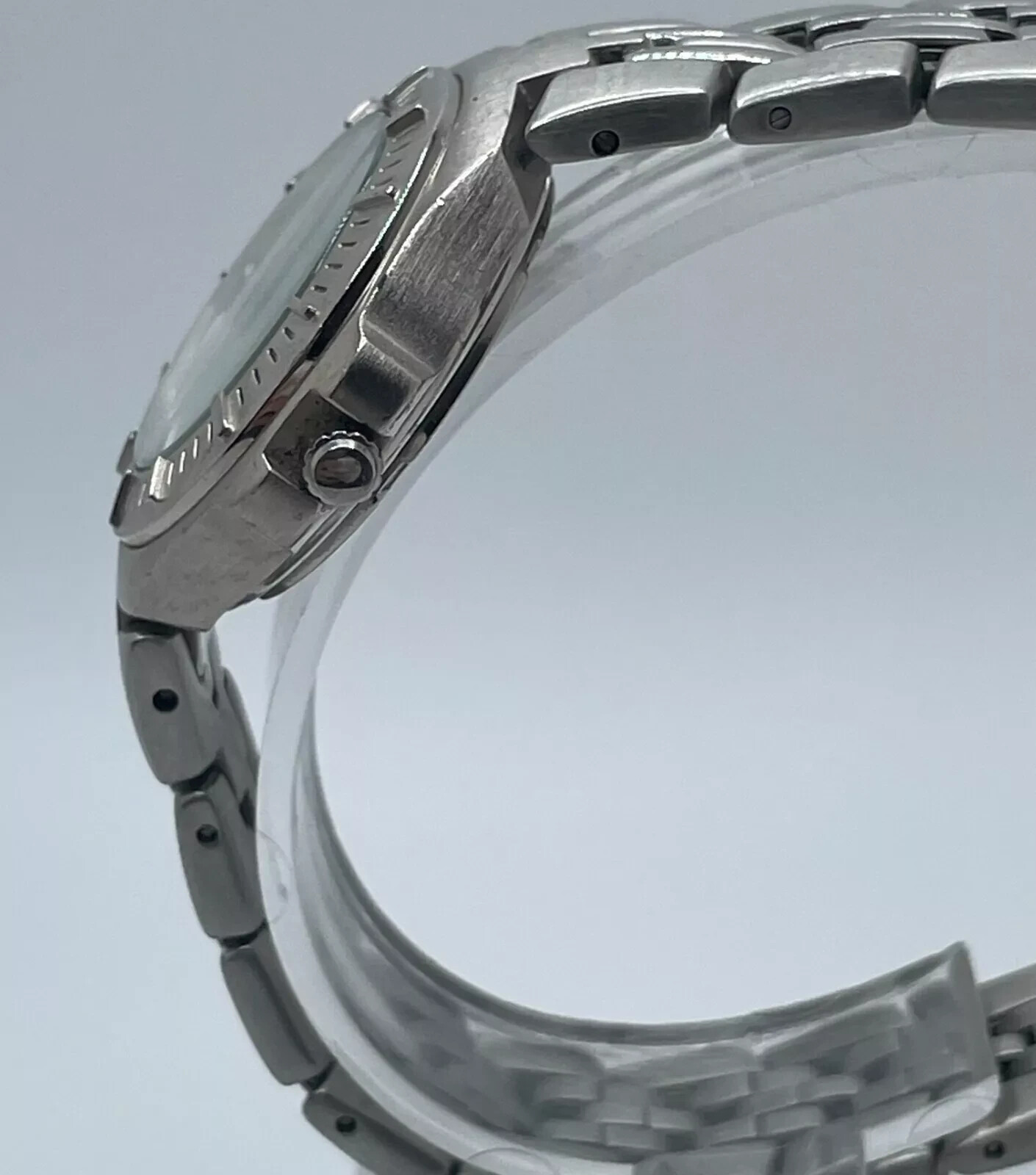 Fossil Blue Watch AM-3298 Womens 29mm Case Bracelet Band Quartz Three Hands