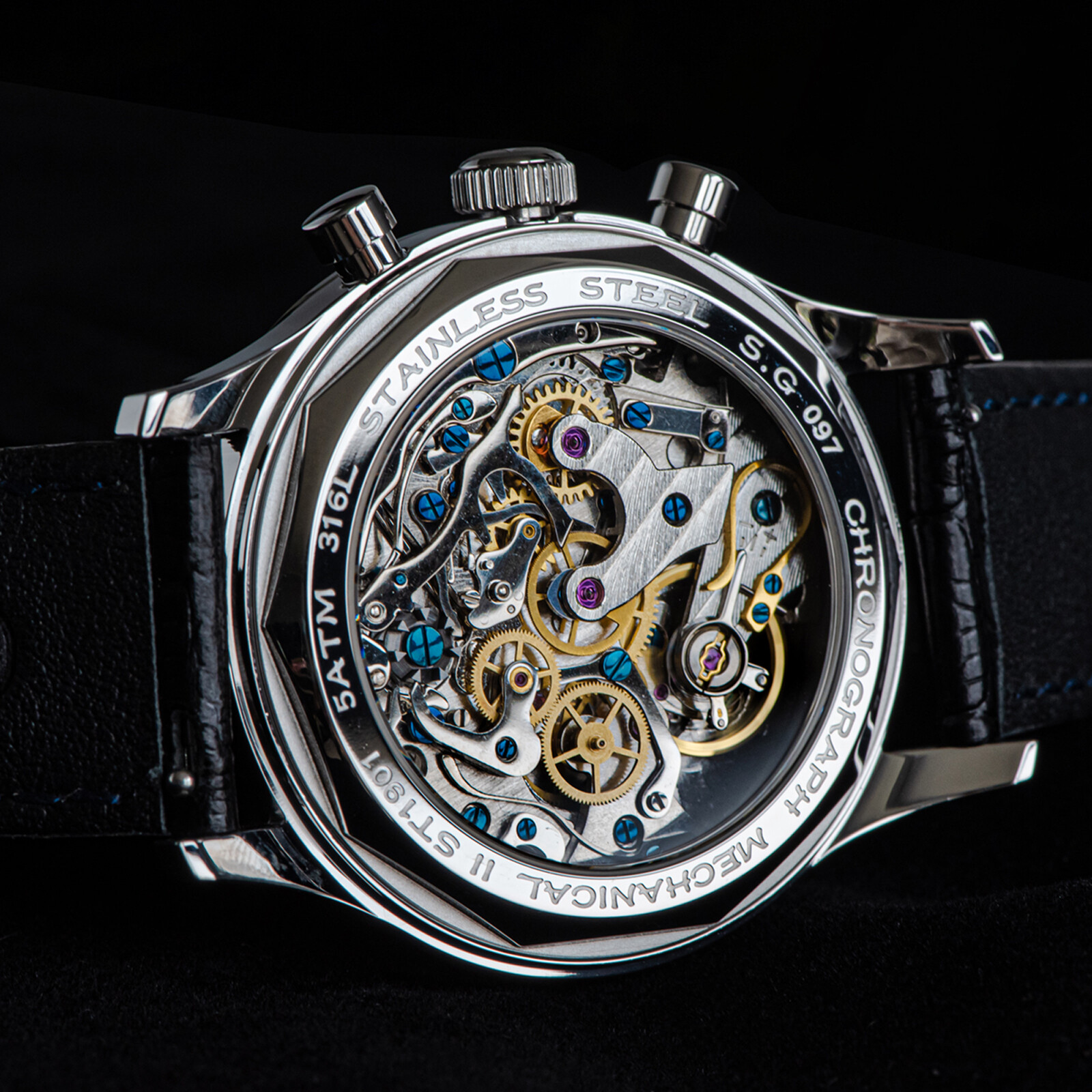Sugess Chrono Heritage SWANNECK Panda Dial Chrono Watch SEAGULL 1963 SUPANK005SN