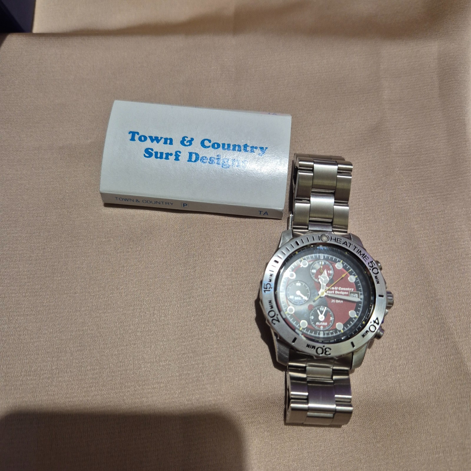 ORIENT Town & Country Surf Chronograph WATCH FULL SET Box Papers EXTRA LINK