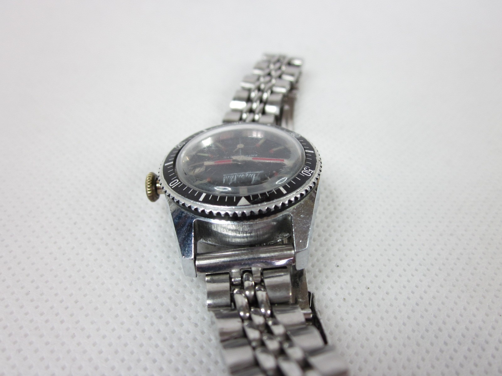 WOMENS AUGUSTUS DIVER WATERPROOF STEEL BRACELET WRISTWATCH WORKS