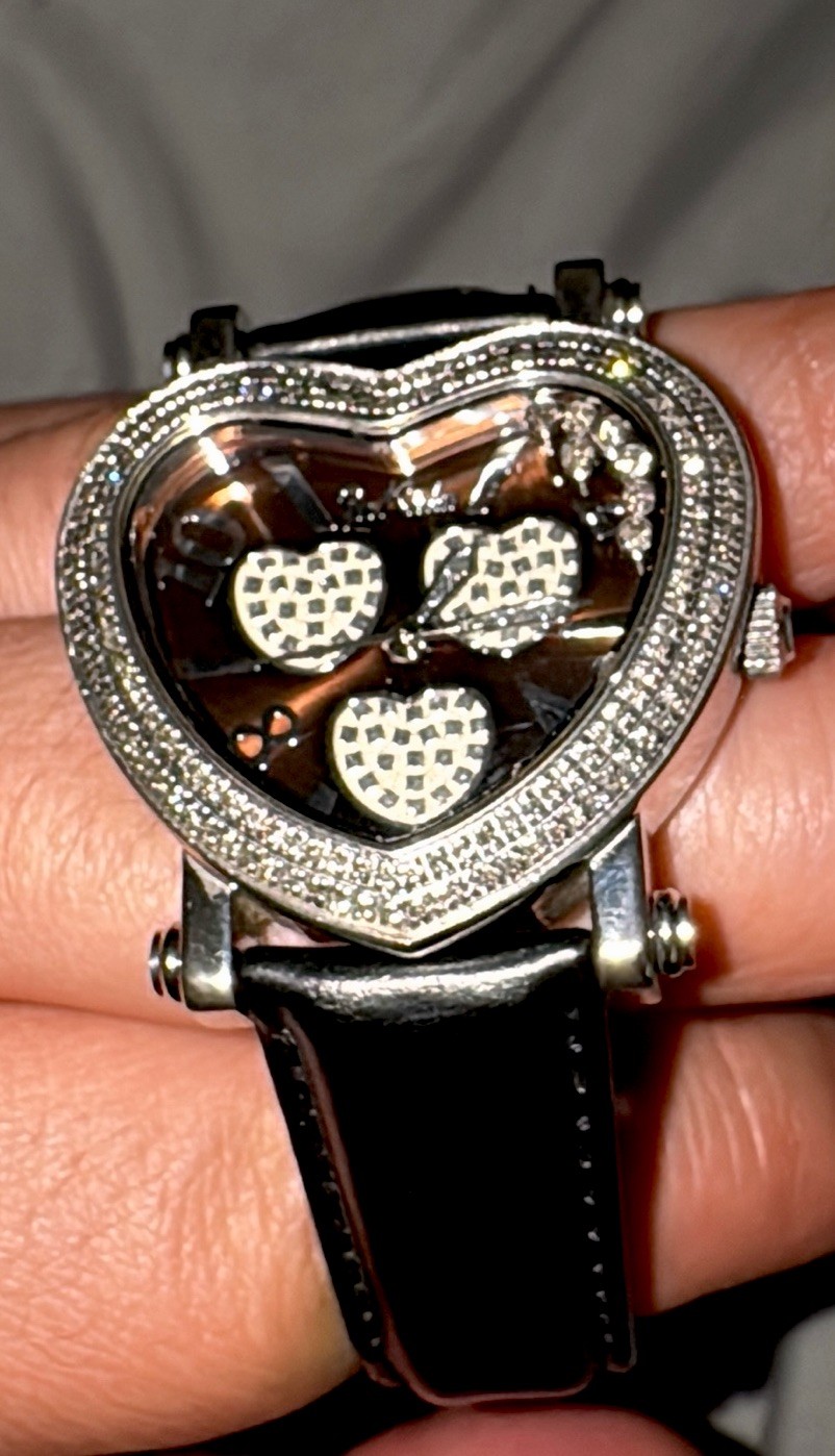 Ladies Joe Rodeo Heart Shaped Diamond Watch Jojo Benny Techno Floating Don Co
