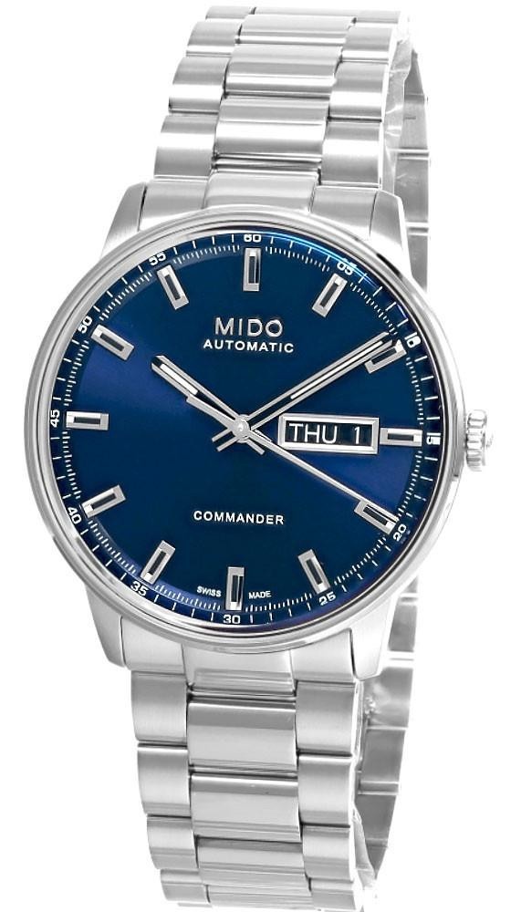 Mido Commander Datoday Automatic 40mm Blue Dial SS Mens Watch M021.430.11.041.00