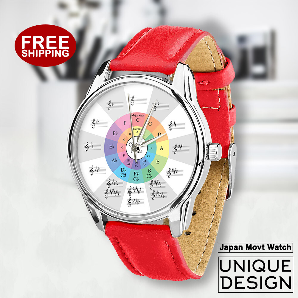 Circle of Fifths Colorful Watch | Men Women Music Theory | Minor Major Notes