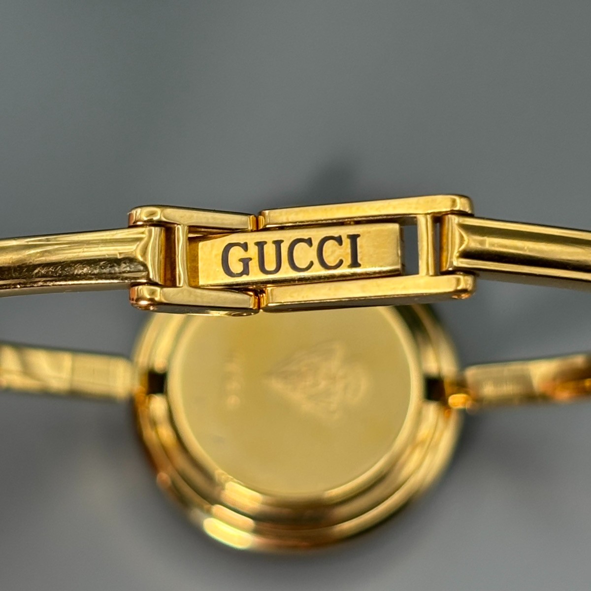 [Near MINT] GUCCI Change Bezel 11/12.2 Gold White Quartz Ladies 11 Colors Watch