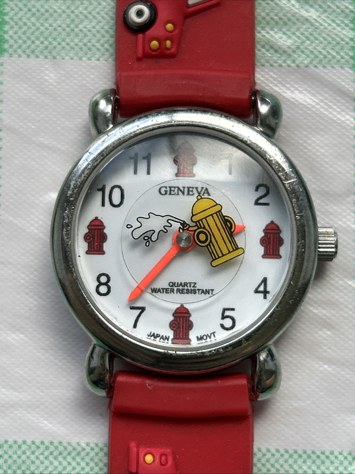 Geneva Fire Truck Kids Quartz Watch