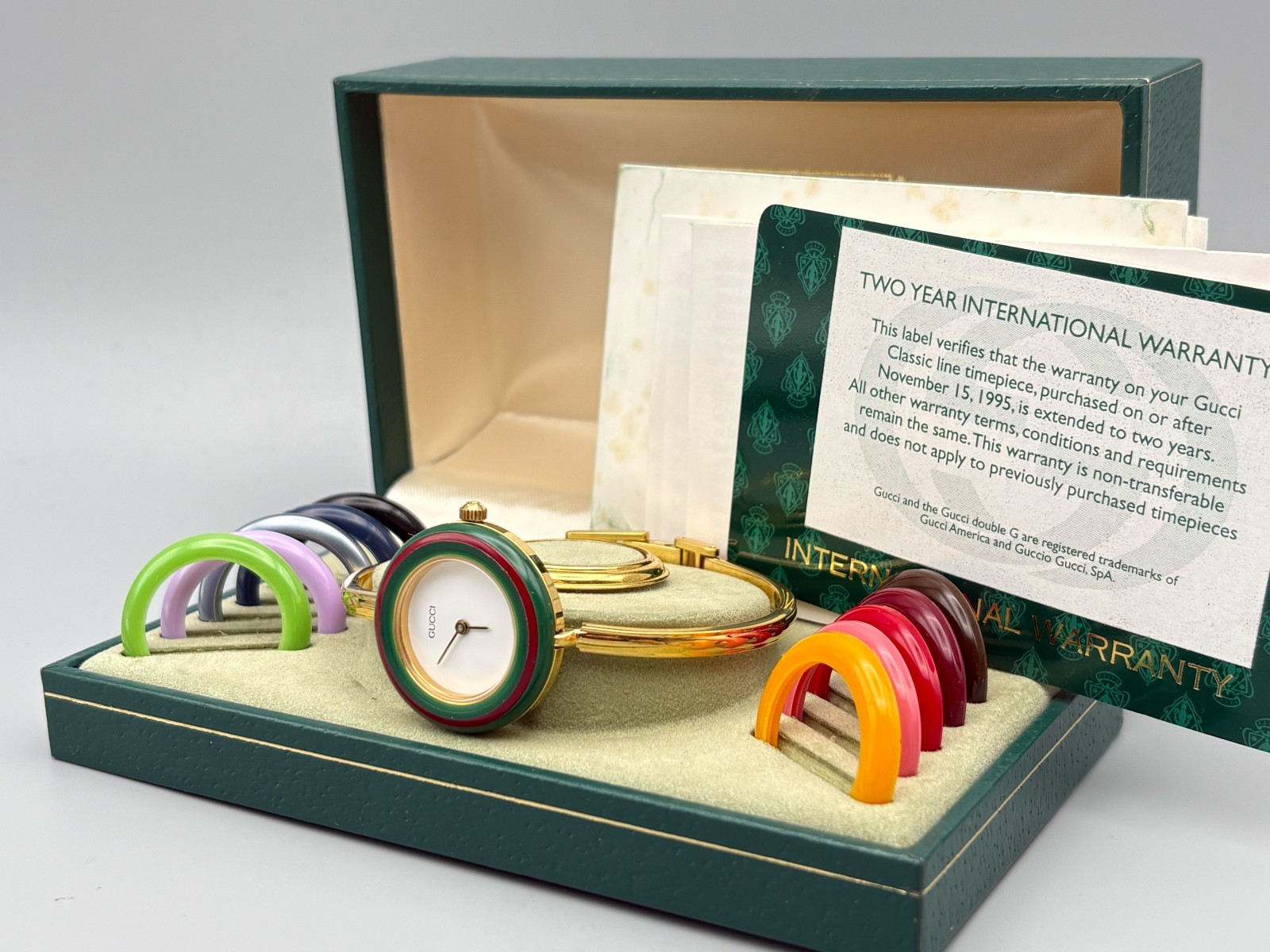 [NEAE MINT W/Paper] Gucci Change Bezel 11/12.2 Women Watch Gold 12 Colors