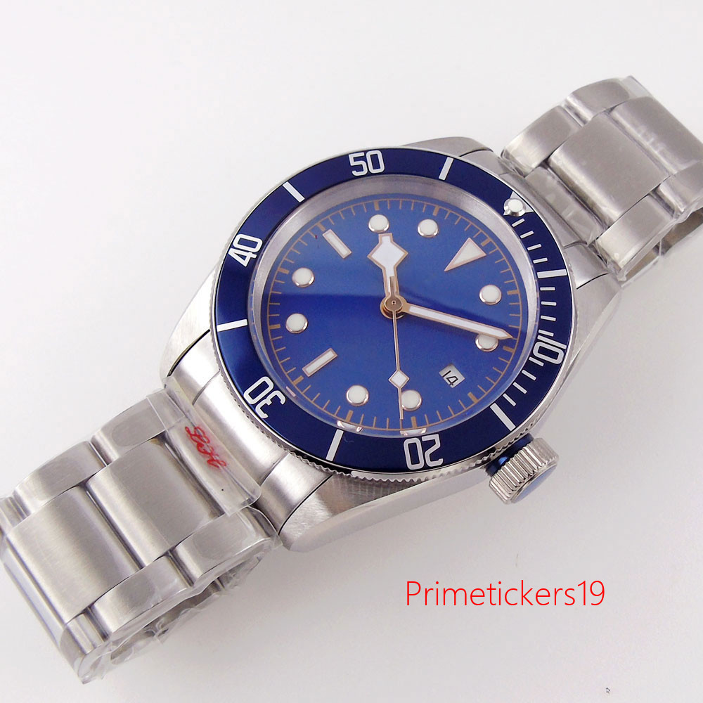 Corgeut Sterile Blue Green Dial Automatic Men Watch Date NH35A MIYOTA8215 ST1612