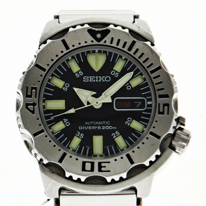 Seiko Diver’s Black Monster SKX779 Automatic Diver Watch SS #S520094