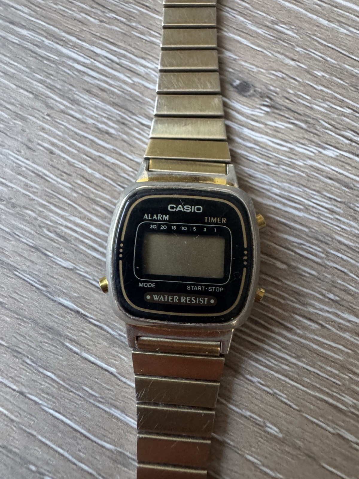 Casio LA670W Women’s Digital Quartz Square Watch Alarm Timer Gold Tone