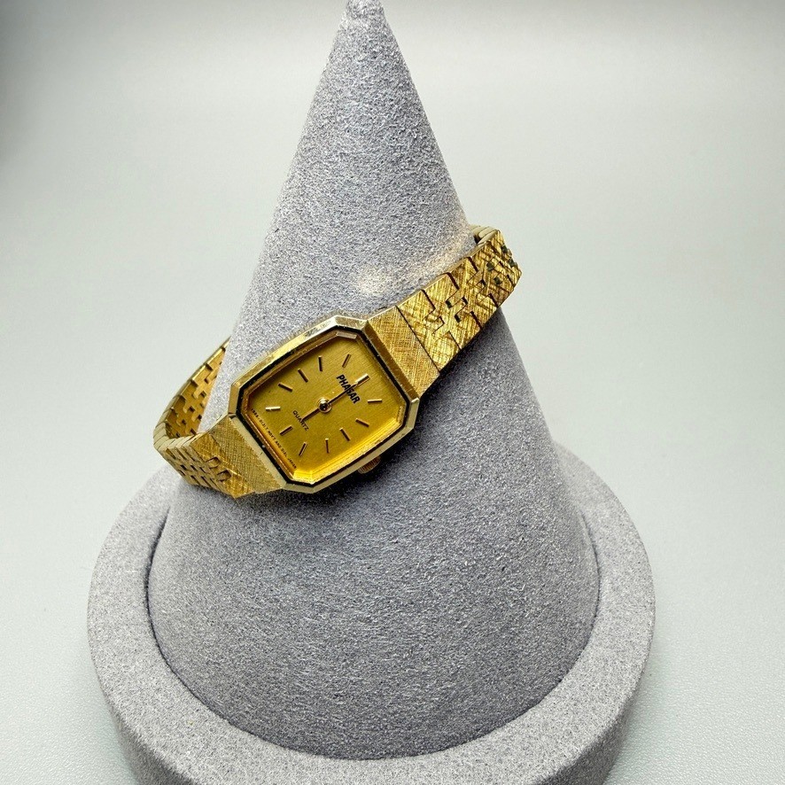 Vintage Phasar Ladies Watch 6″ Gold Plated Signed Classic READ