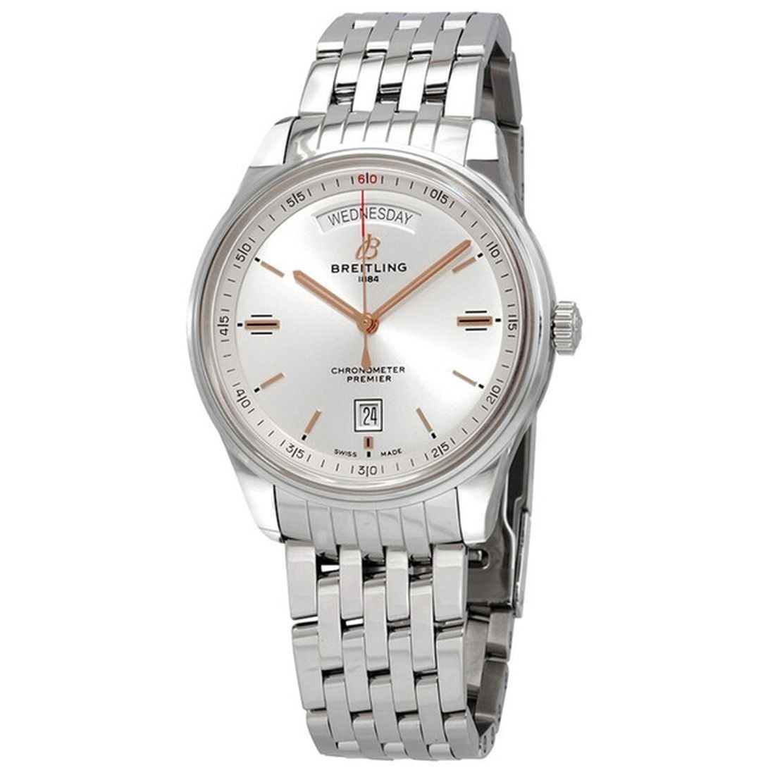 Breitling Premier Men’s Silver Dial Automatic Watch A45340211G1A1
