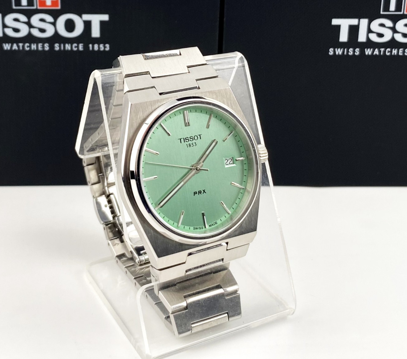 Tissot PRX T137.410.11.091.01 Light Green Dial Stainless Steel Men’s Watch