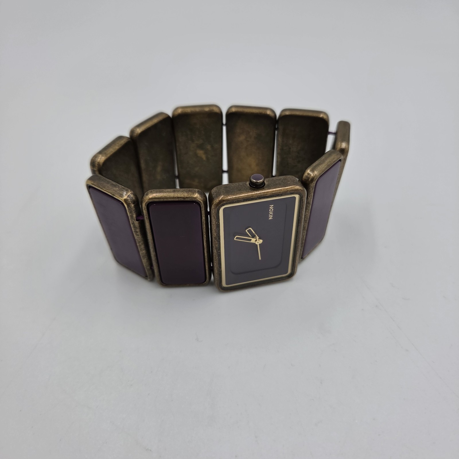 Nixon Watch Purple And Brass Women’s Shine On The Vega SS Heavy And Solid