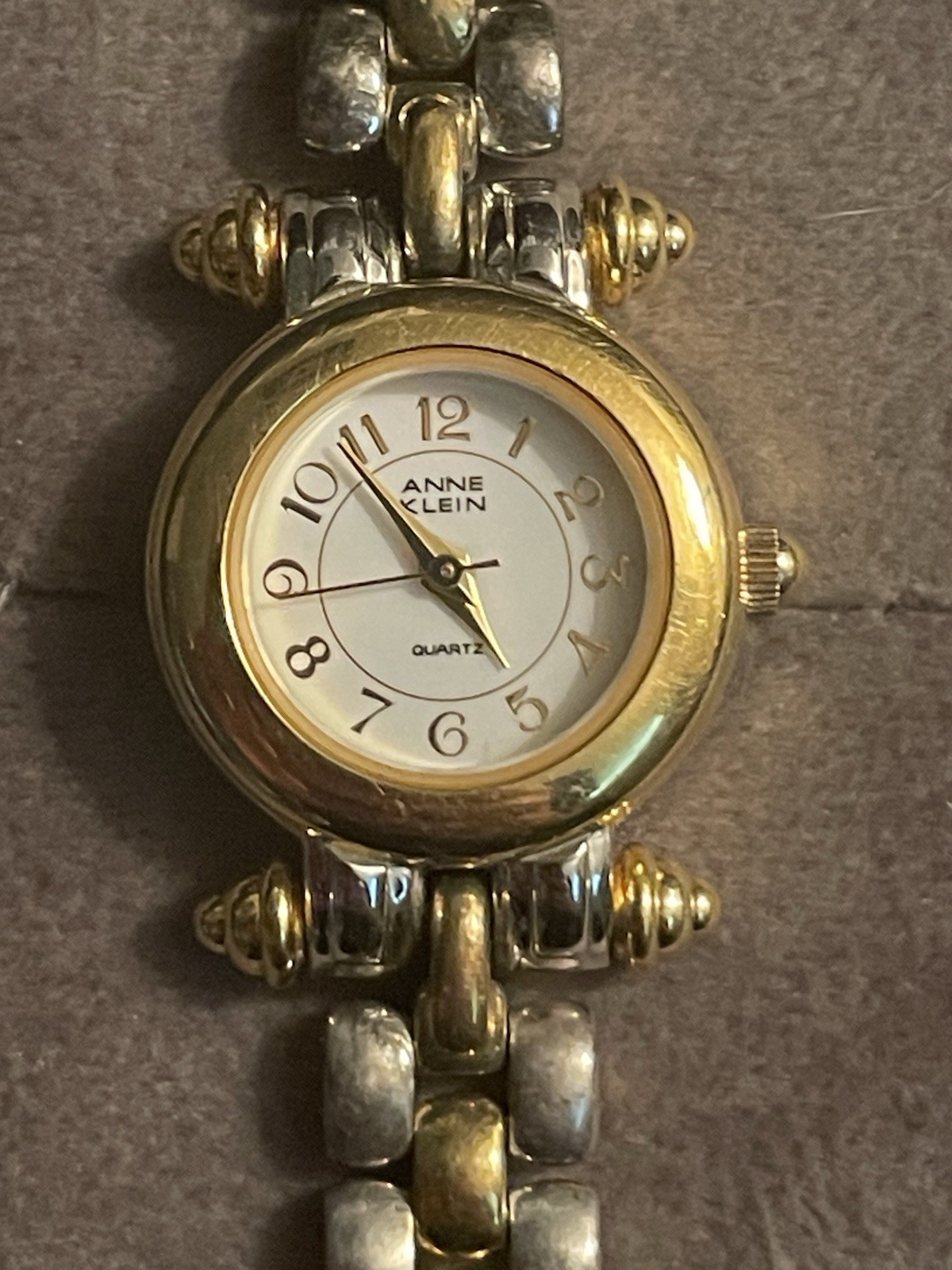 Anne Klein Vintage Quartz Watch, Gold & Silver, SS Back, Thailand Movement