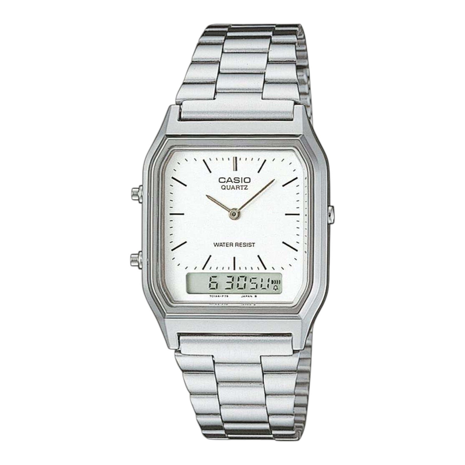 Casio AQ-230A-7D Unisex Digital Analog Watch Resin & Steel Silver