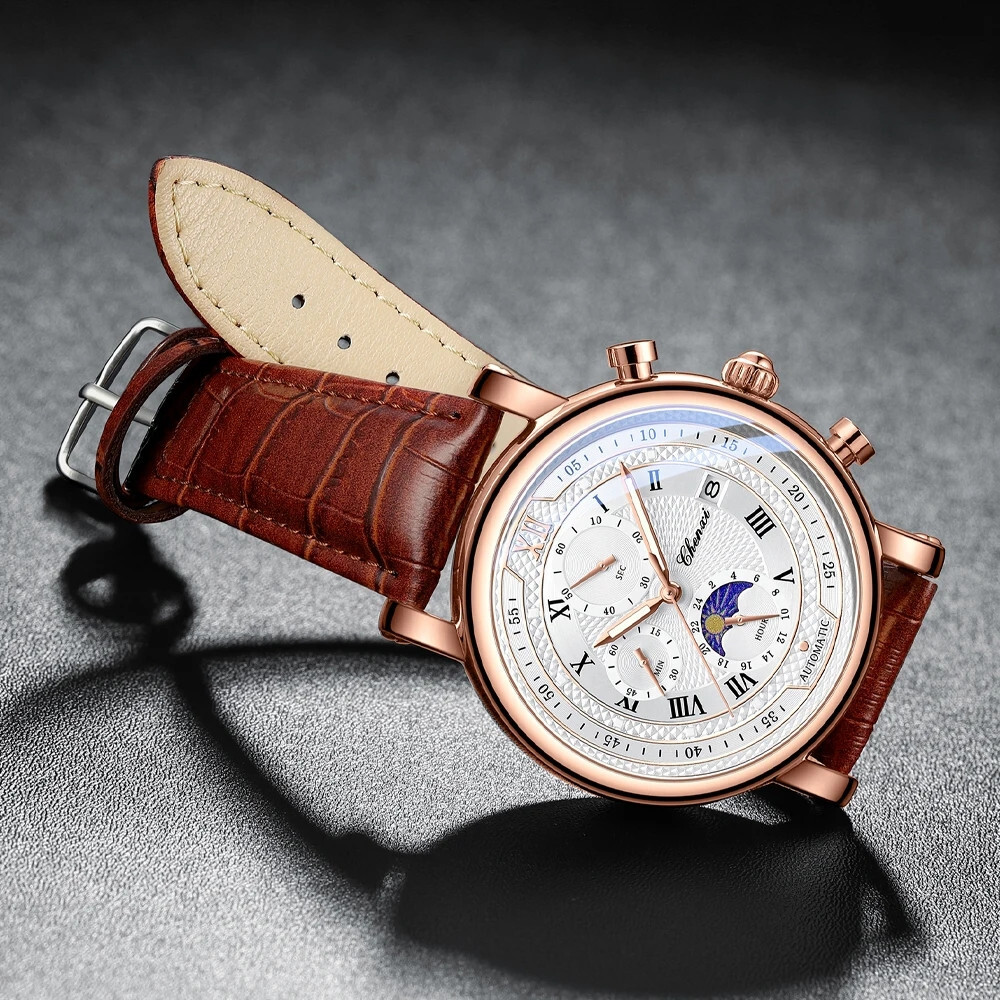 CHENXI Watch Male Roman Numeral Chronograph Wristwatch Luminous Men Quartz Watch