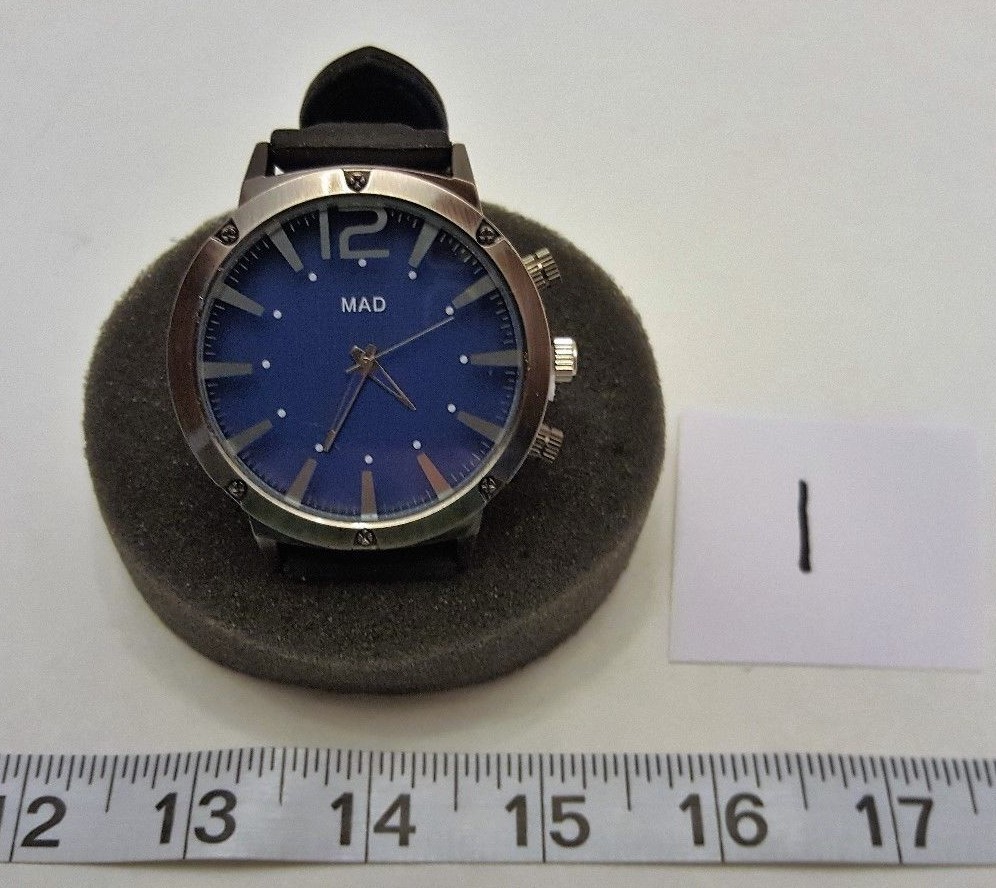 Mens Watch Madd Style Big Steel Blue Black Green Face Silicone Band