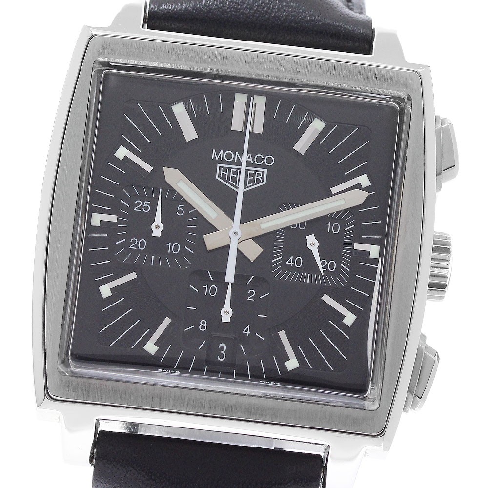 TAG HEUER Monaco CS2111 Chronograph Date black Dial Automatic Men’s Watch_962424