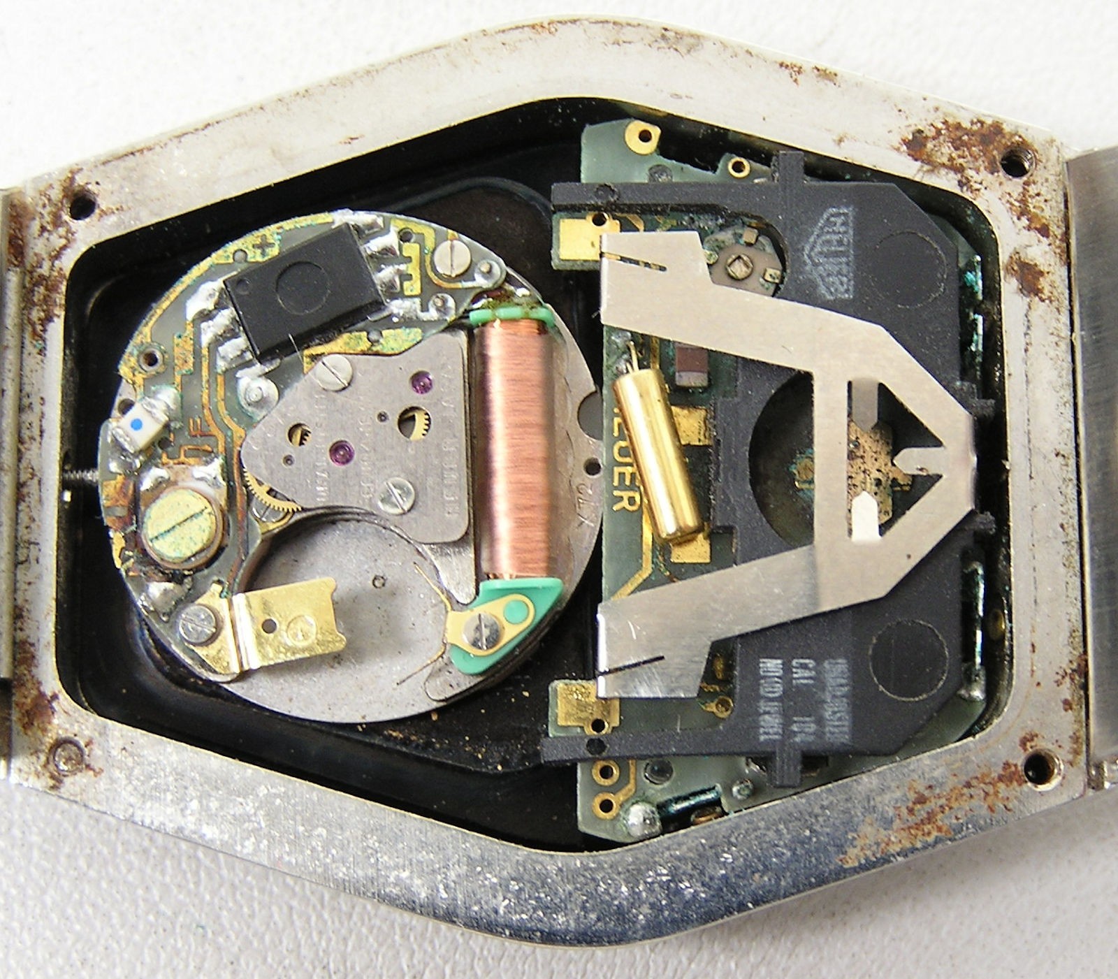 Rare Heuer Leonidas LCD Analog GMT Chronosplit Manhattan Stainless Watch Repair