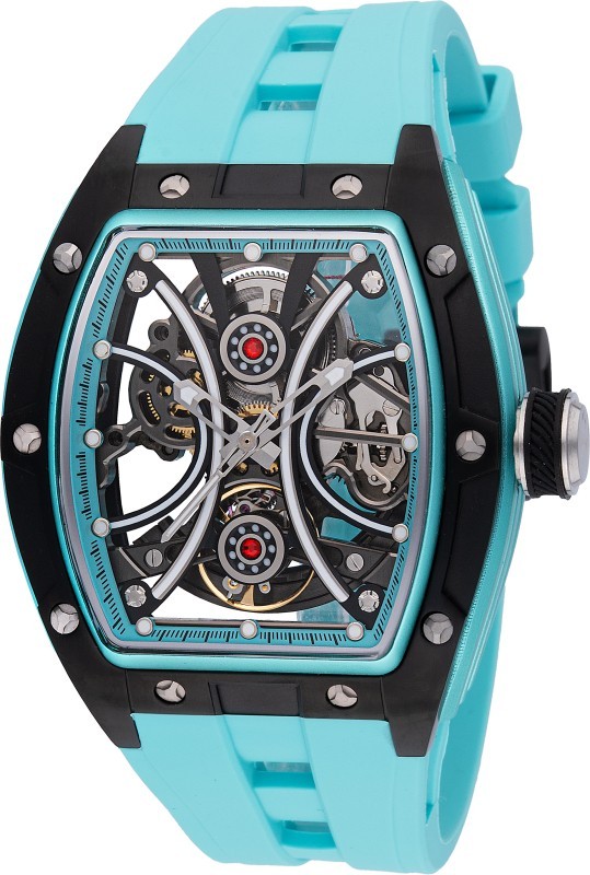 Invicta Men’s 44mm S1 Rally Automatic Skeleton Dial Light Blue/Black Tone Watch