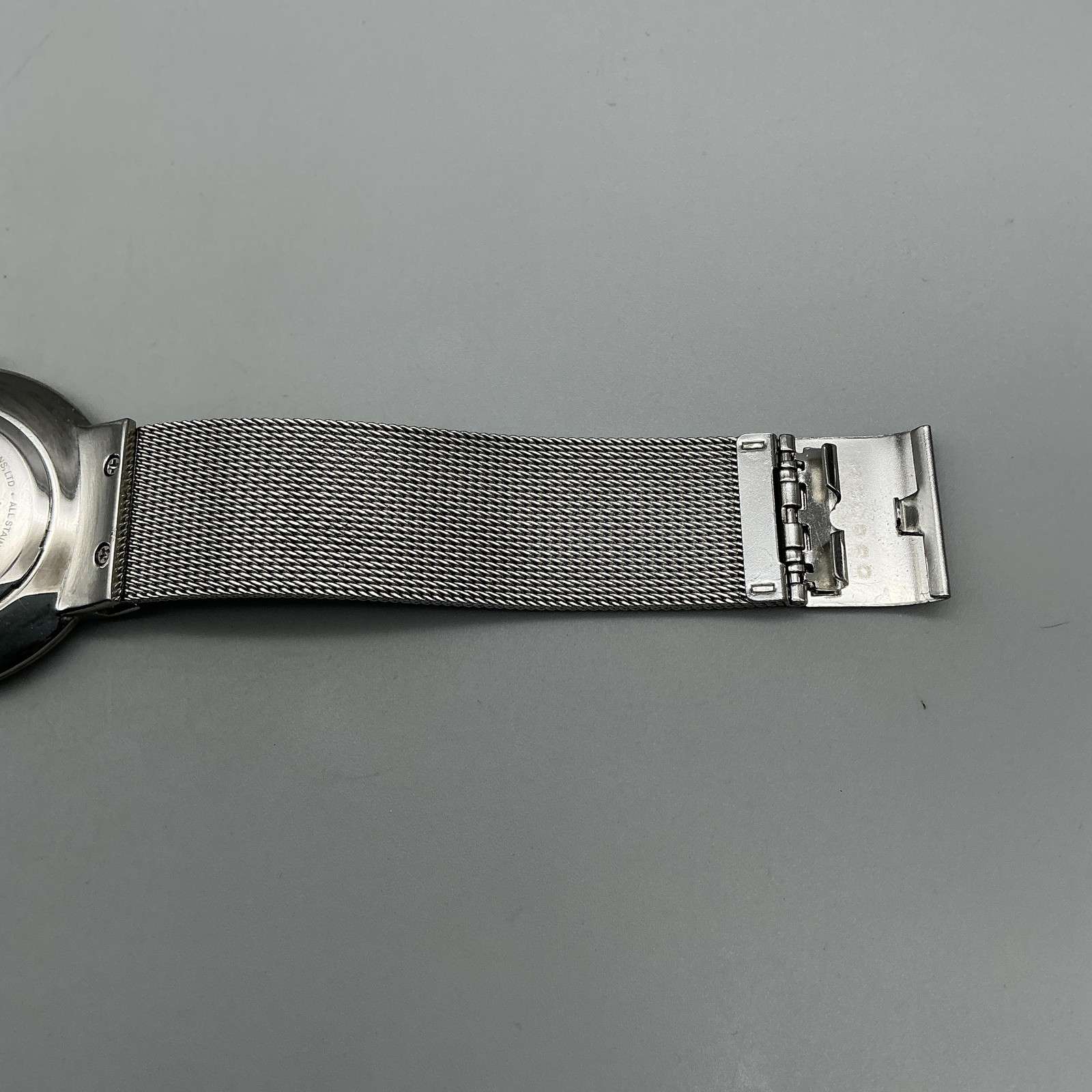 Skagen 355LGSC Mens Watch 34mm Silver Tone Date Mesh Cisco Logo New Battery