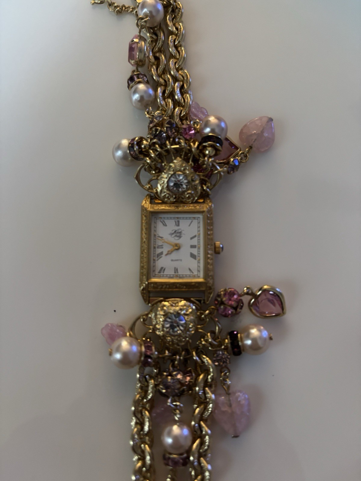 New Unique KIRKS FOLLY Vintage 1994 Blushing Heart Watch -SIGNED – Needs Battery