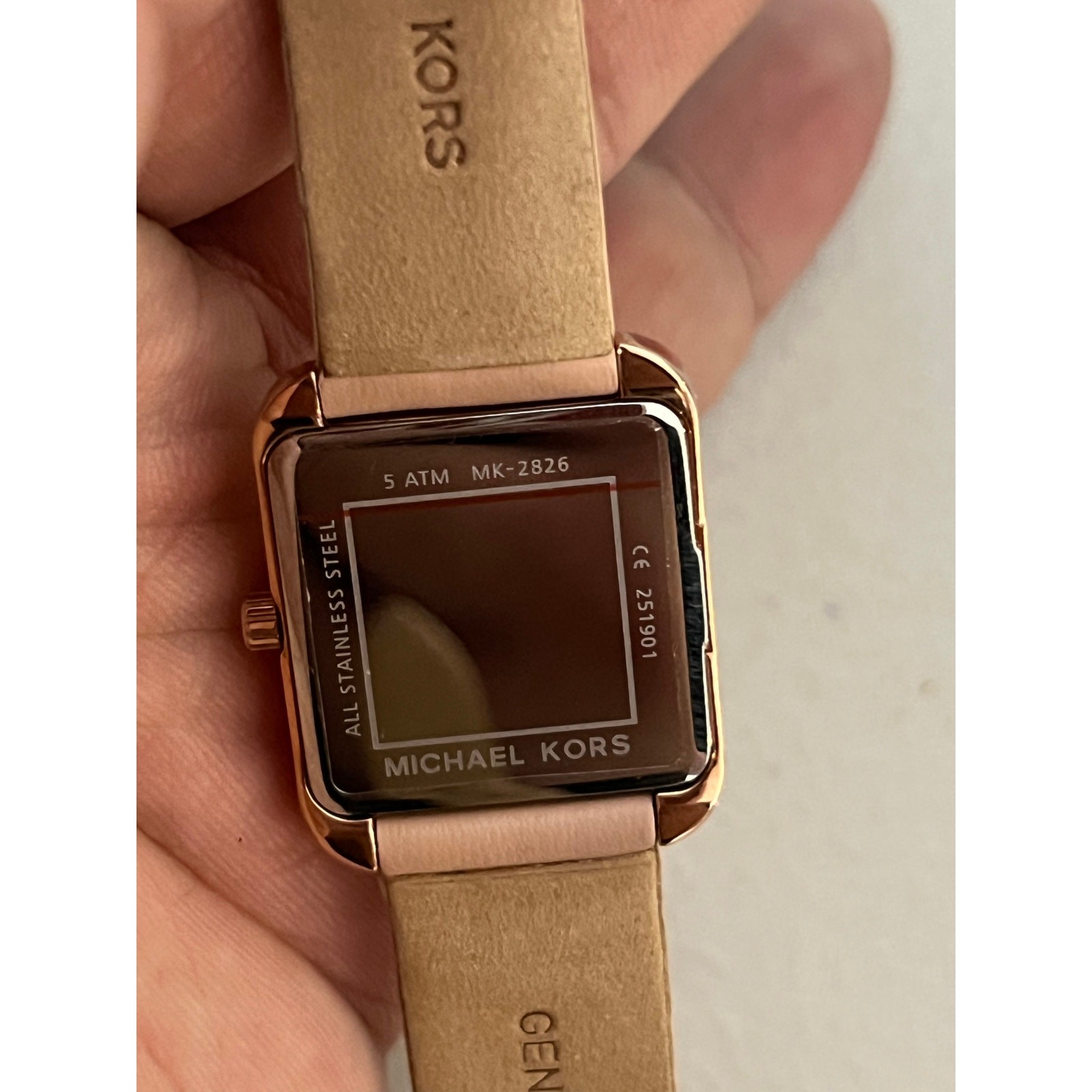 Michael Kors MK2826 Drew Blush Pink Leather Double Wrap Rose Gold Watch