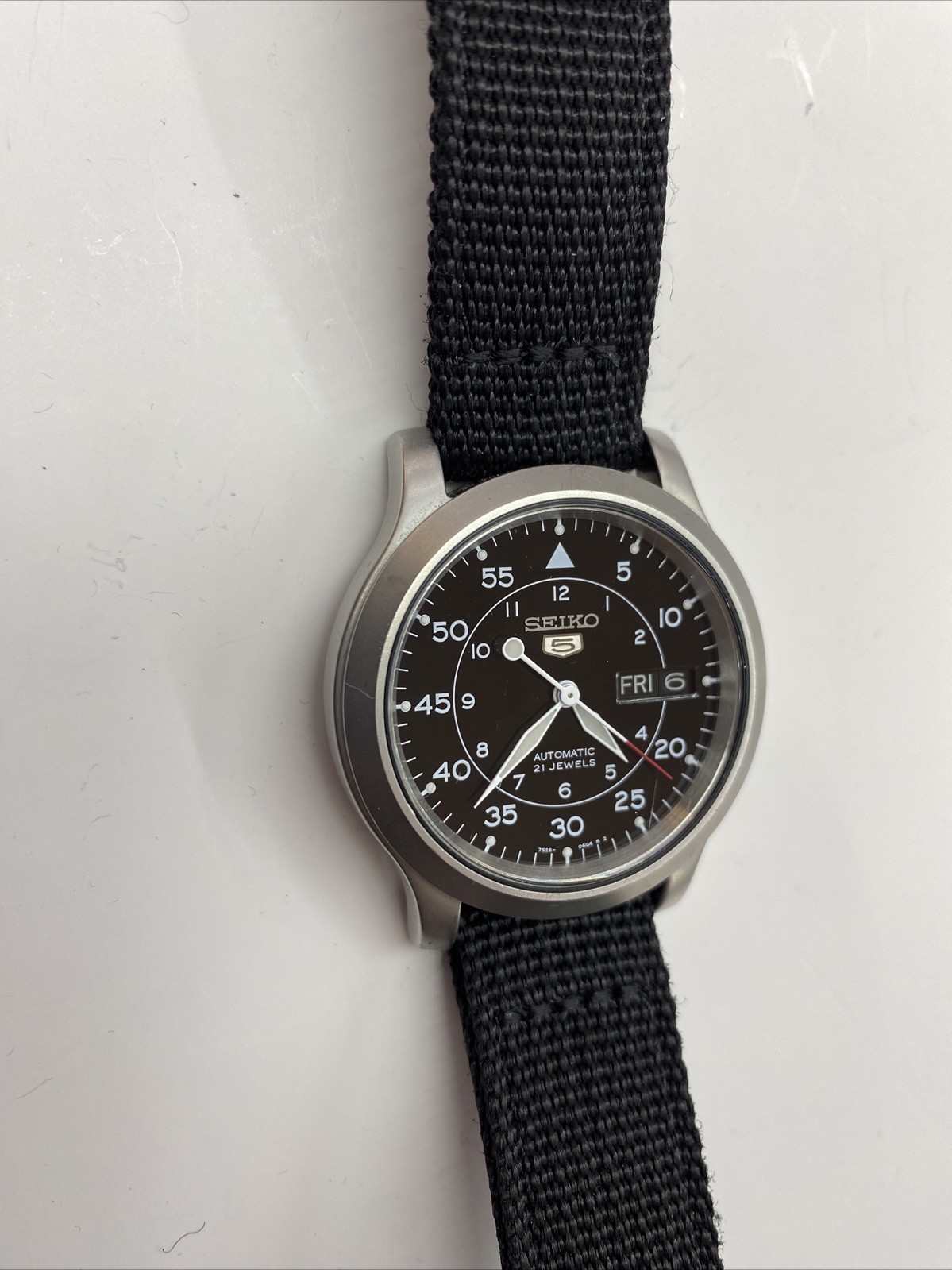 SEIKO 5 7S26-02J0 SNK805 37mm Black Dial Day/Date AT Men’s Watch