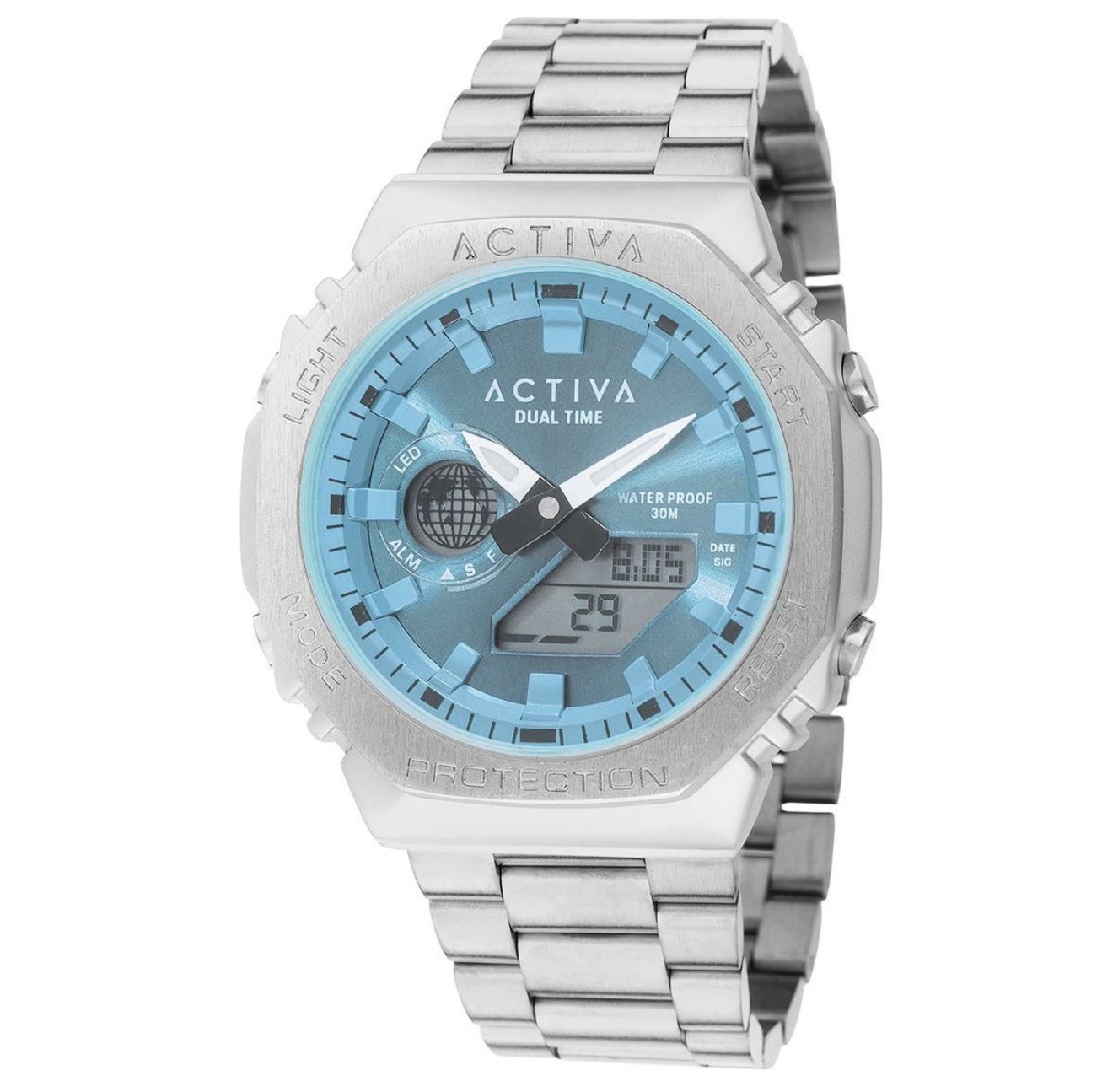 Activa X Watch- 45.5mm, Silver (ACWM423-003)