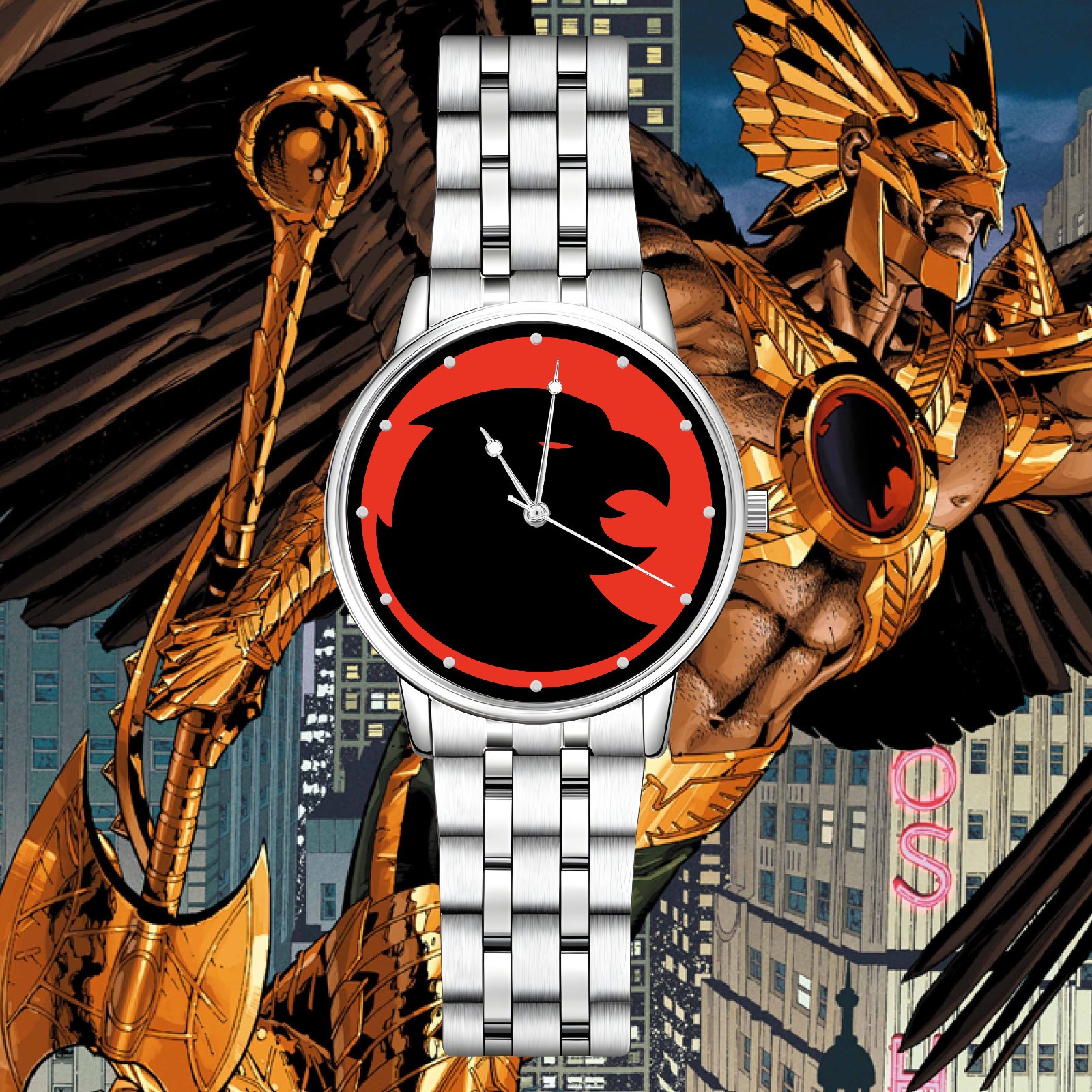Hawkman DC Comics Engraved Wristwatch