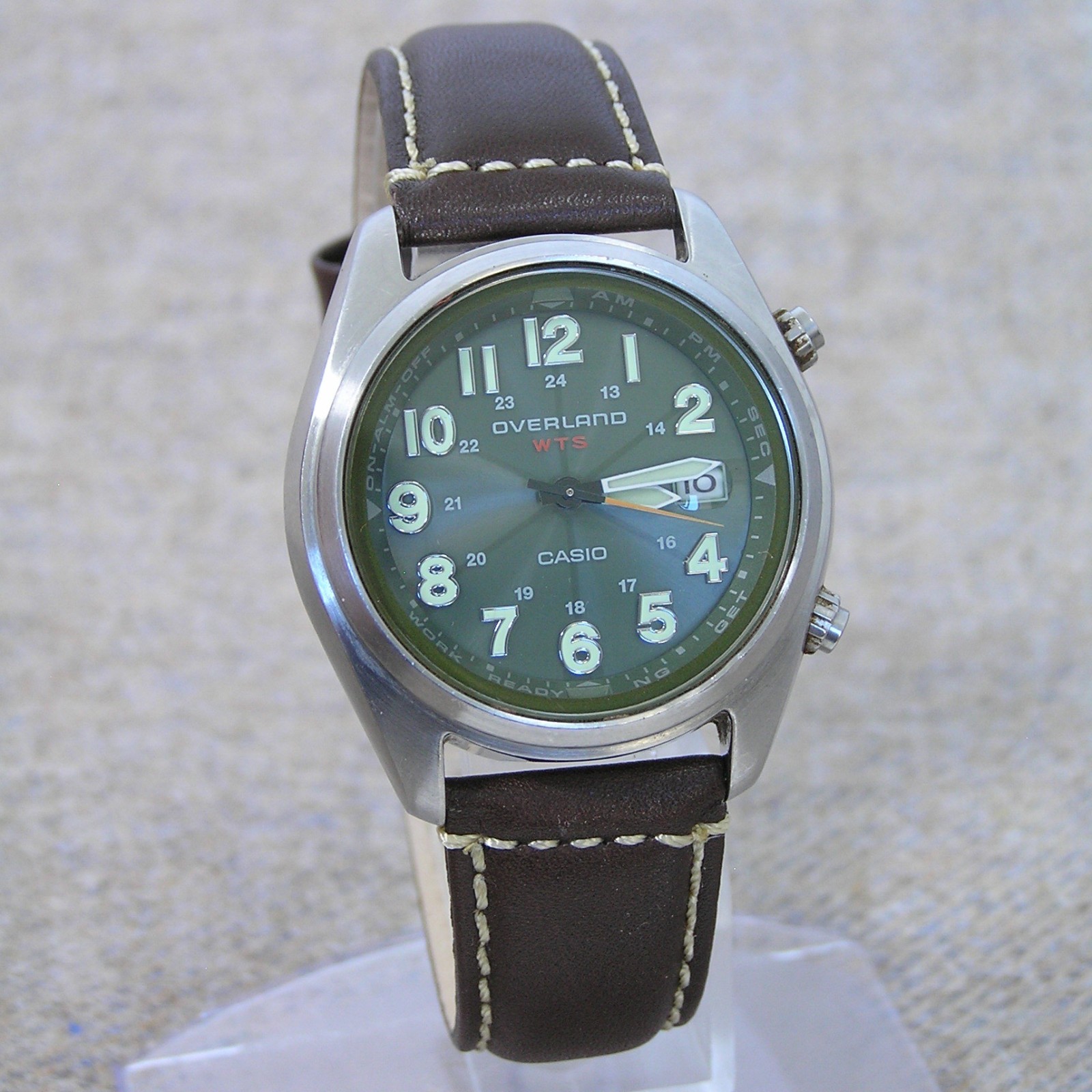 Retro CASIO OVW-100BJ Overland Solar Lume Field Watch Rare Japanese Model